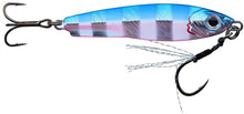Микро джиг Gunki SPACE JIG - 7.5gr/5cm in Blue Pink color with dual hooks and detailed design.