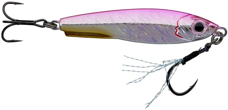 Микро джиг Gunki SPACE JIG - 7.5gr/5cm, Pink Shiner color, ideal for fishing with its sharp hooks.