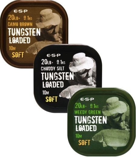 Шаранджийски повод със силиконово покритие ESP Tungsten Loaded Semi Stiff 20lb/10m