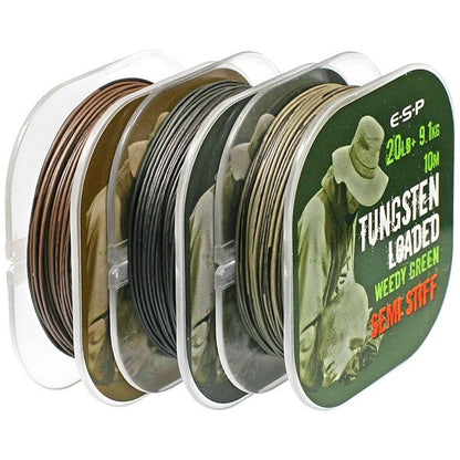 Шаранджийски повод със силиконово покритие ESP Tungsten Loaded Semi Stiff 20lb/10m