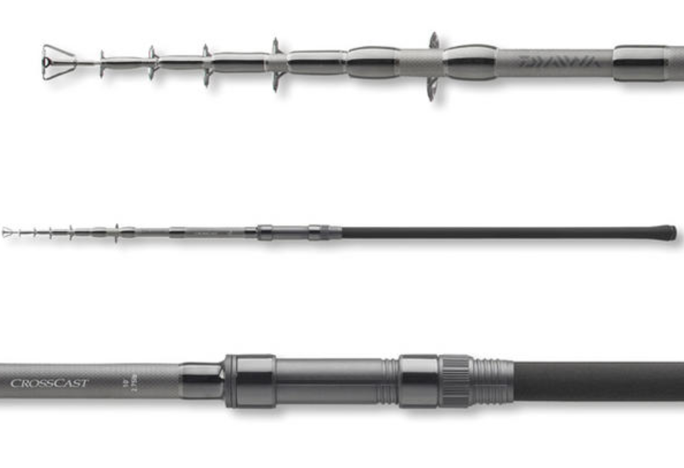 Телескопична шаранджийска въдица Daiwa CROSSCAST TELE CARP - 3.90m/3.5lbs, висококачествена и елегантна риболовна въдица.