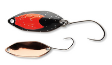 Микро клатушка Cormoram Toro UL1 - 2.9см/3.3гр. черно-червена с единична кука за риболов на пъстърва.