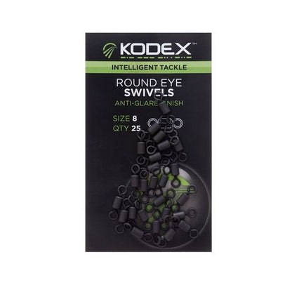 Ролкови вирбели Kodex Round Eye Swivels No 8 - 25 бр в опаковка