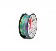 Плетено влакно Daiwa J-BRAID X8 MULTICOLOUR (мултиколор) - 500m на ролка, 8-нишково влакно с разнообразни цветове.