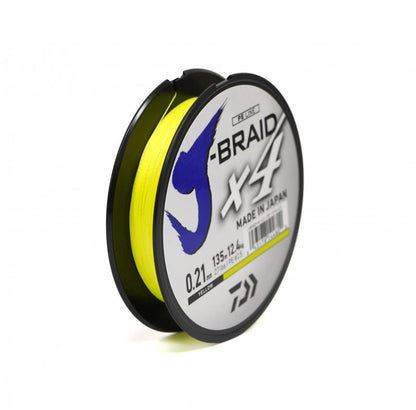 Плетено влакно Daiwa J-BRAID X4 YELLOW (жълто) - 135м