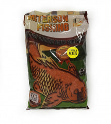 Захранка Miterson Fishing Река (Red) - 1kg в опаковка с риба, идеална за риболов на река.