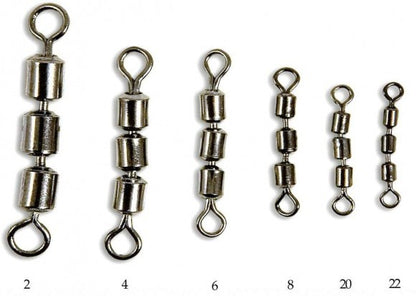 Троен ролков вирбел Lineaeffe Connected Rolling Swivels  - 12 броя в опаковка