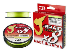 Плетено влакно Daiwa J-BRAID GRAND X8 ЖЪЛТО (Chartreuse) - 270m