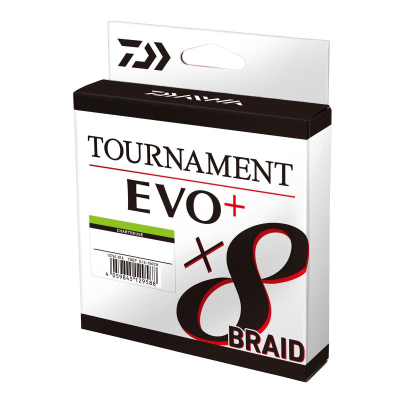 Плетено влакно Daiwa TOURNAMENT X8 BRAID EVO+ CHARTREUSE (жълто) - 270m