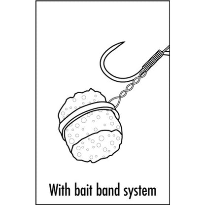 Cârlige legate cu inel pentru pelete MIDDY Band'Em Method Barbless Hair Rigs - 8 buc. în pachet