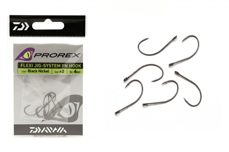 Офсетни куки DAIWA PROREX FLEXI JIG-SYSTEM FN HOOK -  6 бр в опаковка