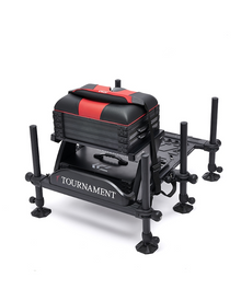 Платформа DAIWA TOURNAMENT 800SB - D36 с телескопични крака и иновативна система за фиксиране.