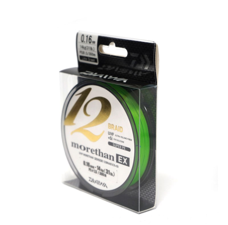 Плетеный шнур Daiwa MORETHAN 12 BRAID EX+SI LIME GREEN (зелено) - 300m
