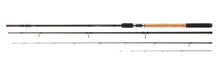 Фидер въдица Daiwa 22 AQUALITE FEEDER - 3.90m/120gr - изображение на въдицата с графитна конструкция и функционални водачи.