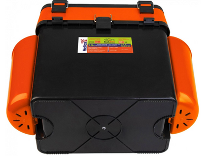 Двусекционен сандък за зимен риболов Helios - 19L (оранжев)