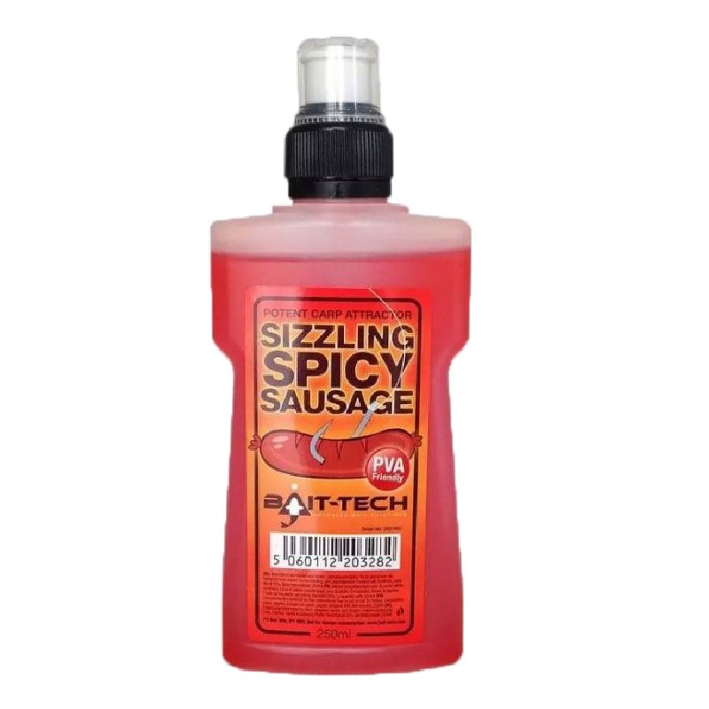 Течен ароматизатор BAIT-TECH SIZZLING SPICY SAUSAGE - 250ml