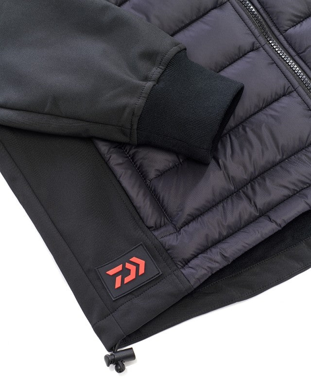 Яке - DAIWA D-VEC RIBBED SOFT SHELL JACKET - детайлно изображение на ръкав и шарка.