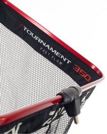 Живарник - DAIWA TOURNAMENT KEEPNET FAST FLOW MK II - 3.50 метра с черна мрежа и червен алуминиев ръб.