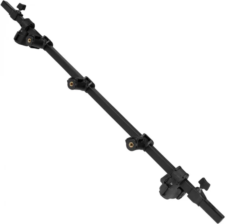 Прикачно за живарници за платформа - PRESTON OFFBOX 36 - SNAPLOK TOOL BAR, показваща греда с удължители и блокове за аксесоари.