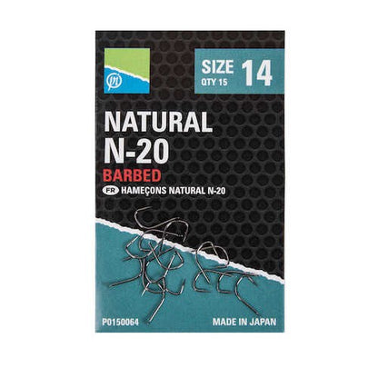 Куки с контра PRESTON NATURAL N-20 HOOKS