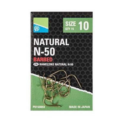 Куки с контра  - PRESTON NATURAL N-50 HOOKS