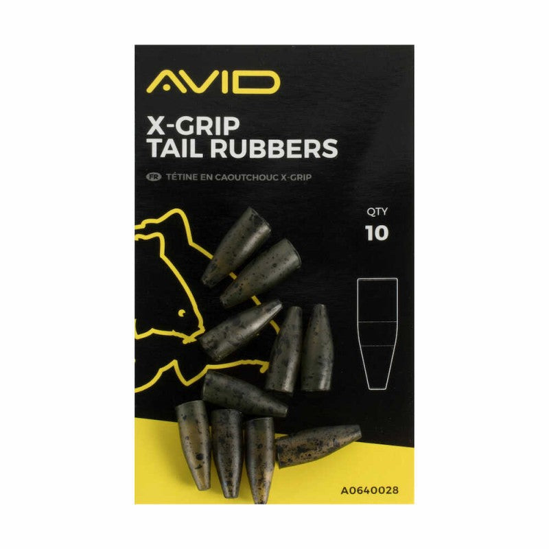 Гумени конуси за клипсове -  AVID X-GRIP TAIL RUBBERS, 10 броя, камуфлажен цвят, безопасни и надеждни.