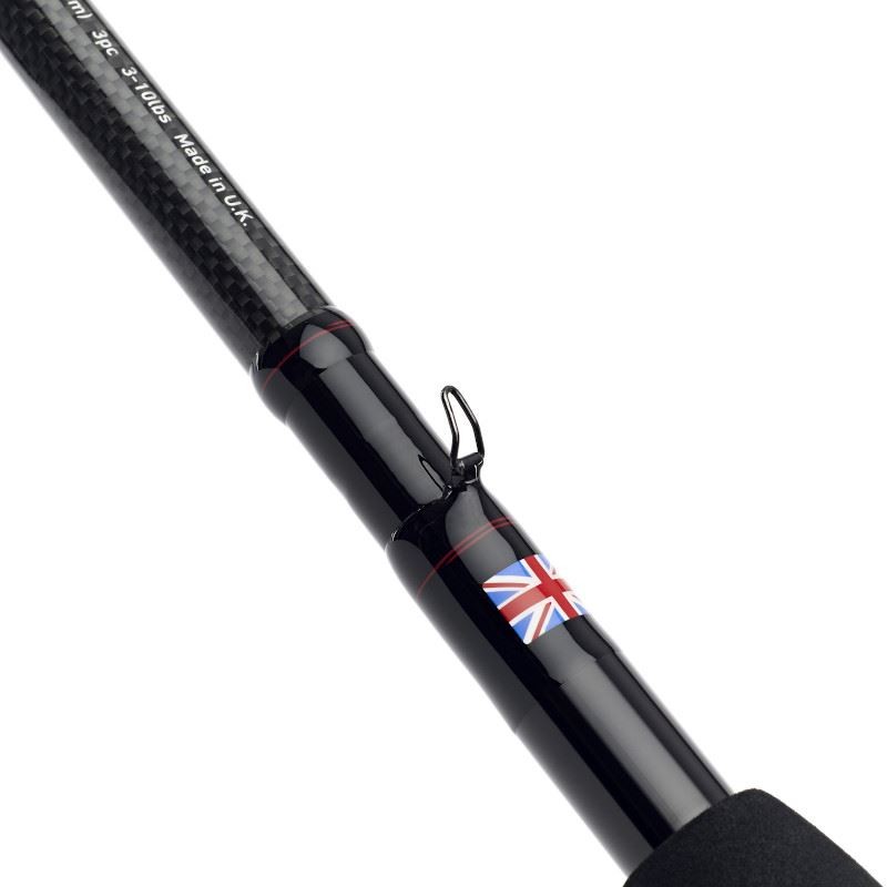 Мач въдица - DAIWA AIR Z AGS 14ft - 4.27m / 5-20gr, детайл на карбонова бланка с британски флаг.