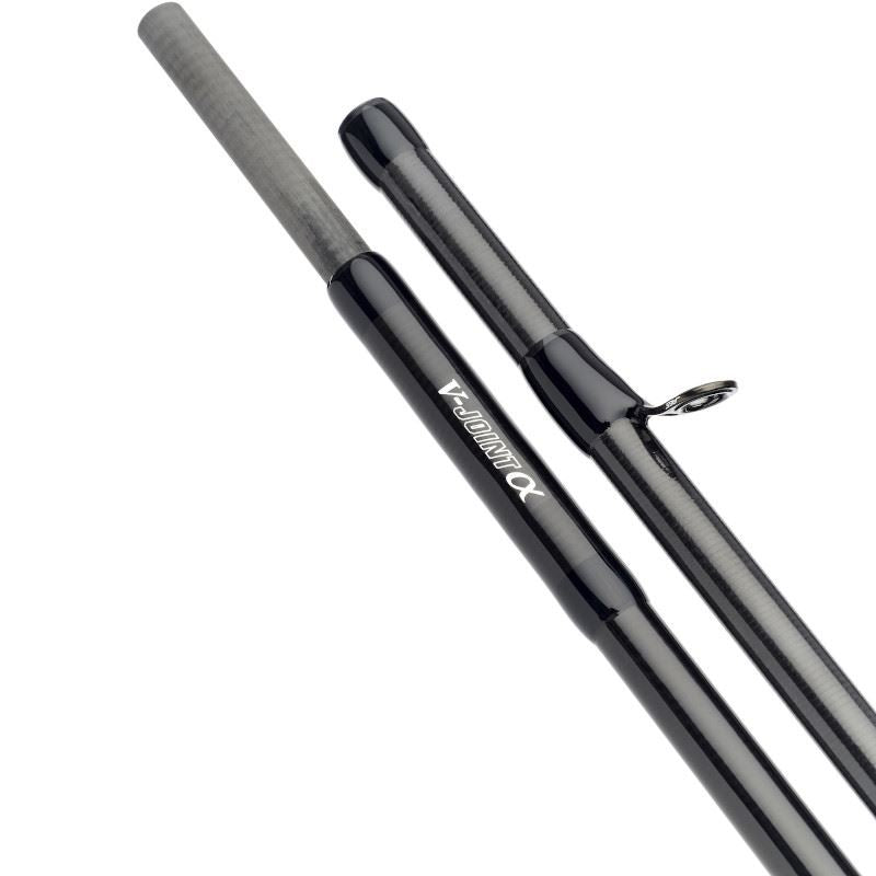 Мач въдица - DAIWA AIR Z AGS 14ft - 4.27m / 5-20gr, детайл на карбоновата конструкция и ръкохватка.