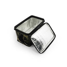 Термо Чанта AVID Stormshield Pro Cool Bag - Large open with silver insulation and camouflage exterior.