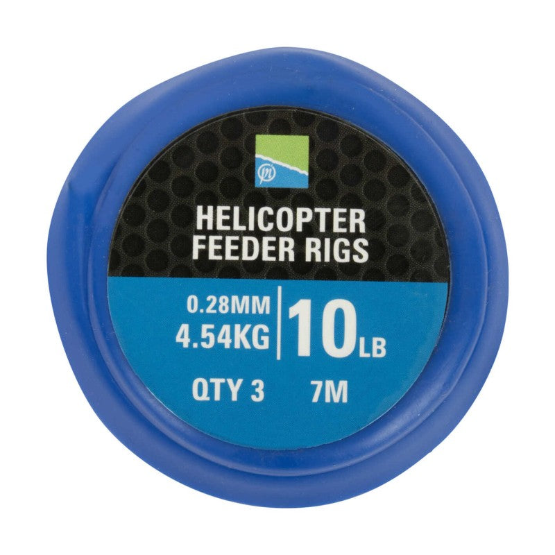 Готови монтажи за фидер риболов PRESTON Helicopter Feeder Rigs с информация за размер и качество.