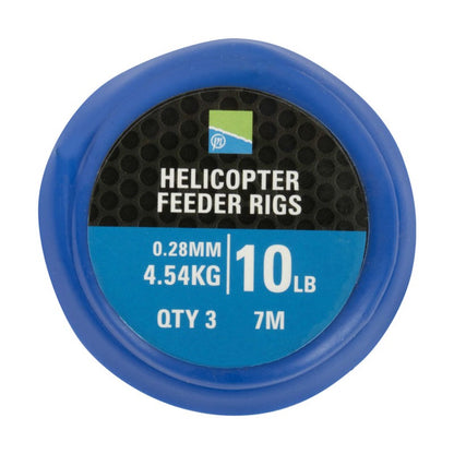 Готови монтажи за фидер риболов PRESTON Helicopter Feeder Rigs с информация за размер и качество.