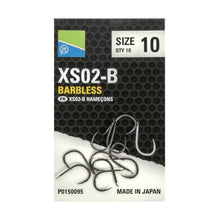 Куки без контра PRESTON XS02-B Barbless Hooks, размер 10, опаковка от 10 броя, произведени в Япония.