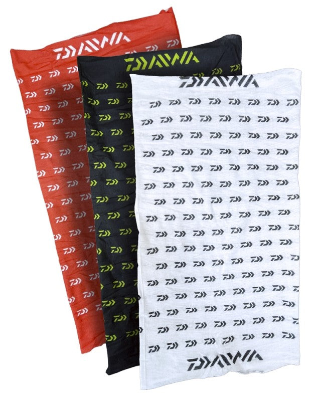 Шал с лого Daiwa Neck Scarf - различни цветове, три универсални шалове в червено, черно и бяло.