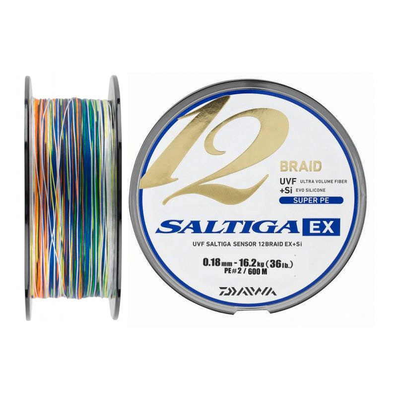 Плетено влакно Daiwa SALTIGA 12 BRAID UVF+SI - Multicolour (мултиколор) - 600m