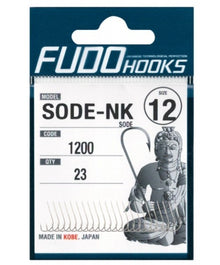 Куки FUDO Sode 1200 Nickel, опаковка с размер 12, 23 броя, идеални за риболов.