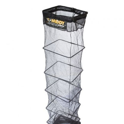Живарник MIDDY SILVERFISH DRY MONO KEEPNET - 3.00m с правоъгълен профил и утежнени обръчи за бързо потъване.