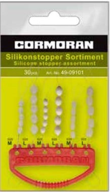 Комплект силиконови стопери CORMORAN SILICONE STOPPER ASSORTMENT - Модел 49-09101, 30 бр, разнообразие от размери.