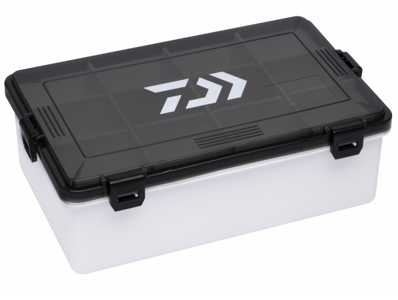 Кутия за риболовни принадлежности D-BOX MD/MS TACKLE SYSTEM с черен капак и разделители.