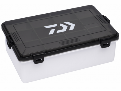 Кутия за риболовни принадлежности D-BOX MD/MS TACKLE SYSTEM с черен капак и разделители.