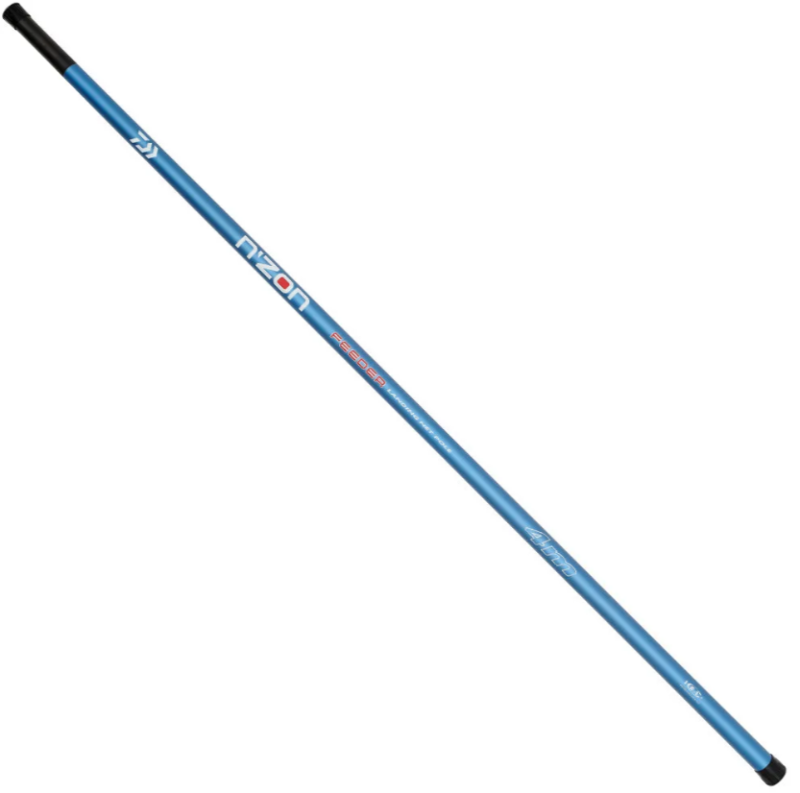 Щекерна дръжка за кеп DAIWA 24 NZON FEEDER LANDING NET HANDLE - 4.00 метра / 3 части, синя дръжка за риболов.