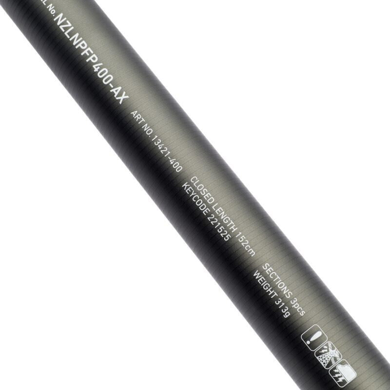 Щекерна дръжка за кеп DAIWA 24 NZON FEEDER PRO LANDING NET HANDLE - 4.00 метра на 3 части, детайли на продукта