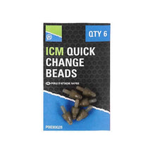 Бързи връзки - PRESTON ICM IN-LINE QUICK CHANGE BEADS, опаковка с количеството 6, безопасна за рибите.