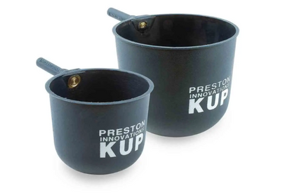 Купички за риболов на щека - PRESTON GREY KUPS - комплект от 2 броя за захранване с пелети и царевица.