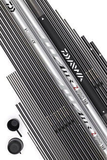 Щека Daiwa Air Z Pro Pole - 13 метра /Комплект/ featuring multiple fishing rods and accessories.