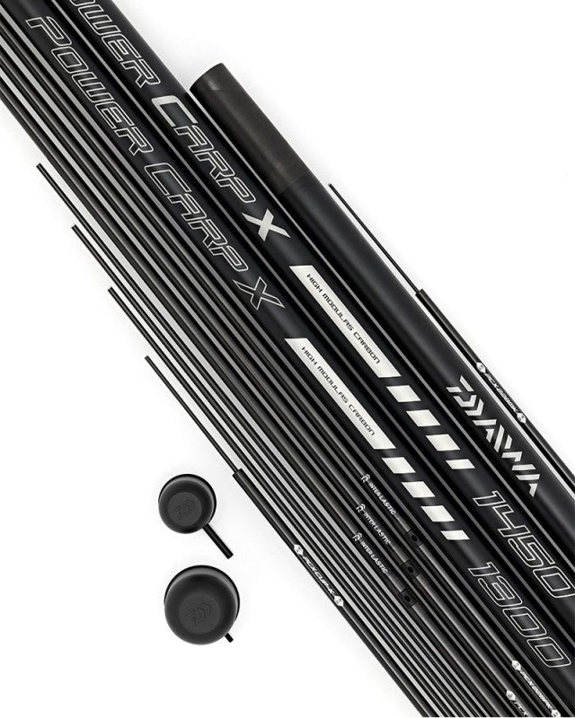 Щека DAIWA POWER CARP X 13 метра /Комплект/ с три топ-сета, къпинг кит и калъф.