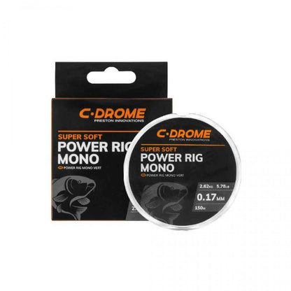 Монофилно влакно PRESTON C-Drome Power Rig Mono - 150 метра в опаковка, 0.17mm, супер меко, за риболов на шарани.