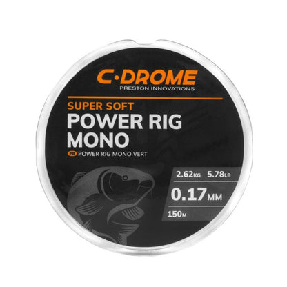 Монофилно влакно PRESTON C-Drome Power Rig Mono - 150 метра на руло, изключително меко и здраво.