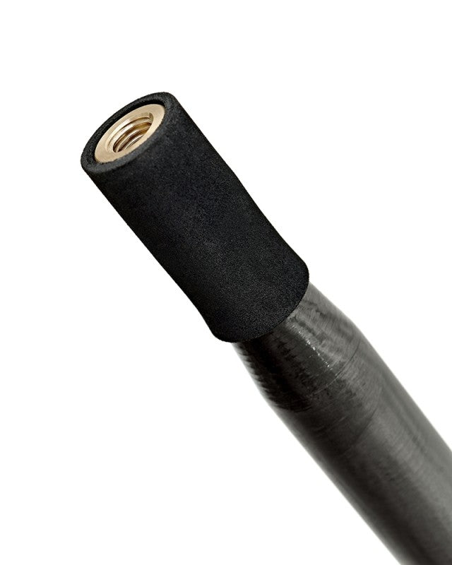 Дръжка за кеп DAIWA DVEC POWER NET HANDLE - 3.8m, детайлна снимка на края на дръжката с резба за закрепване.