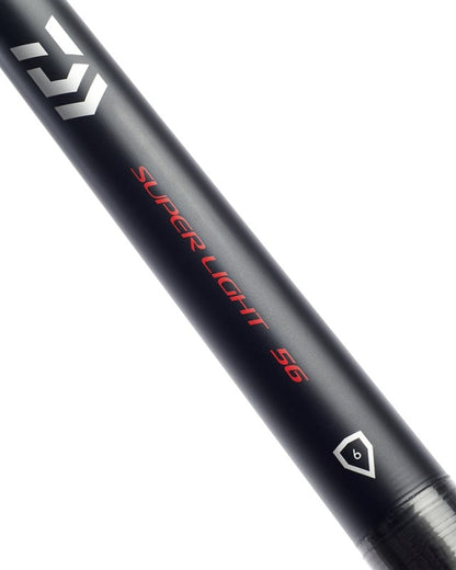 Мини-удължител DAIWA POWER MINI PHEX SUPER LIGHT 5/6 с етикет SUPER LIGHT 56 и защитен символ.