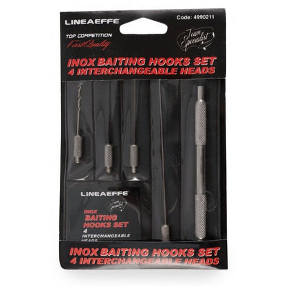 Комплект INOX игли със сменяеми върхове - LINEAEFFE TEAM SPECIALIST SET 4 с 4 глави на игли за риболов.